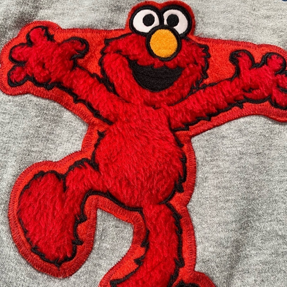 Vintage 90s That Tickles Sesame Street Elmo Crew Neck Sweatshirt Size Large - Picture 3 of 8